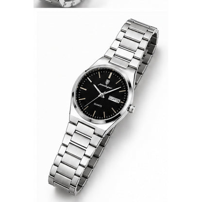 Poedagar Integrated Stainless Steel Day-Date Watch