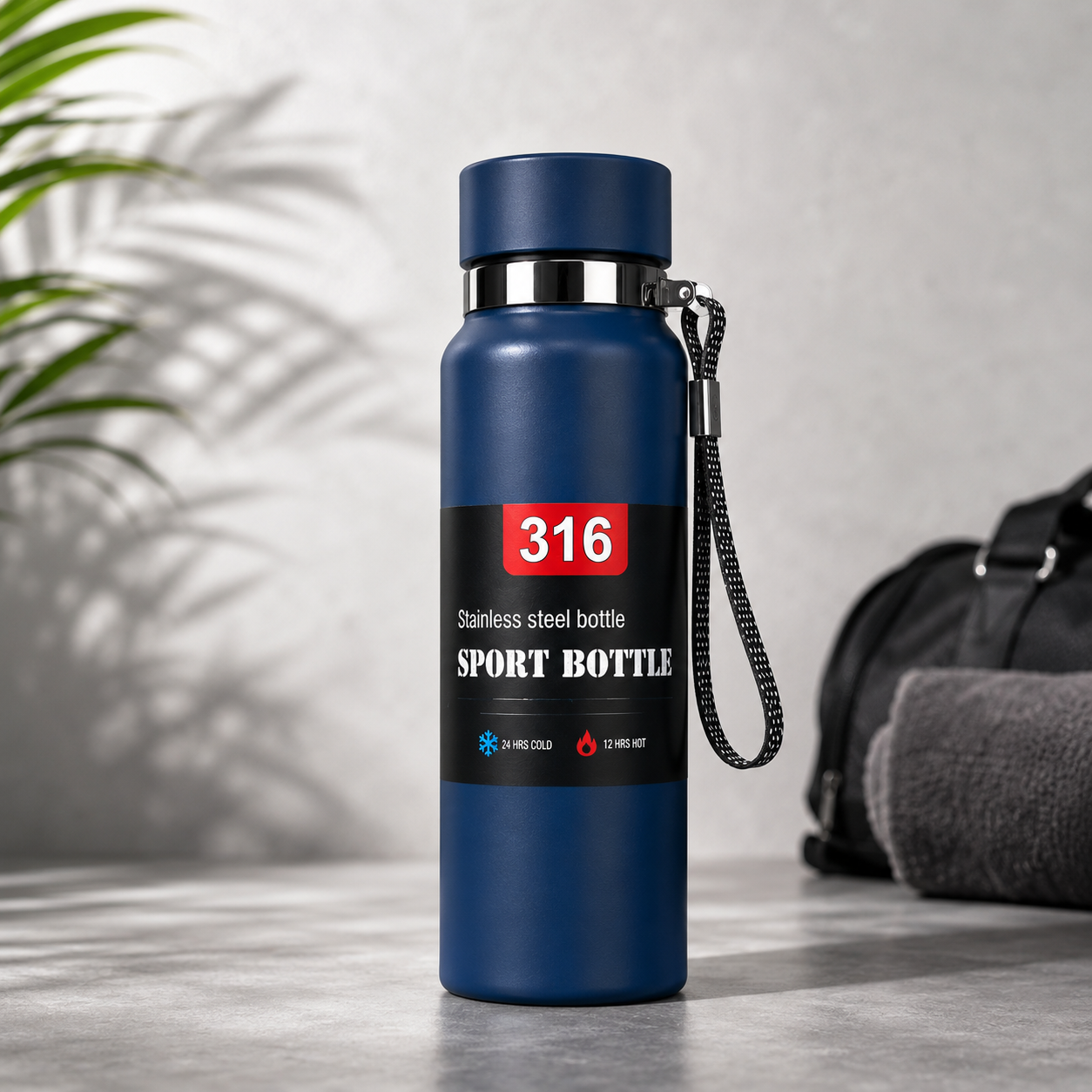 Stylish Water Bottle with Digital Temp Display