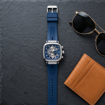 Matturi Square Chronograph Blue Dial Men's Sports Watch