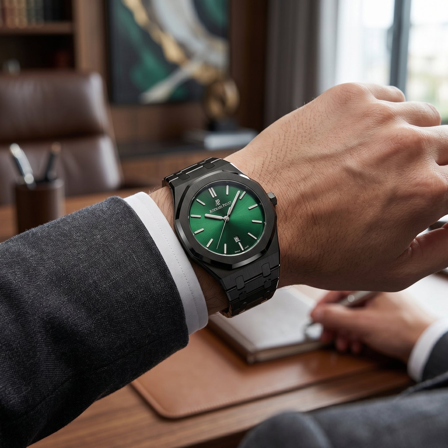 AP Royal Oak Black & Green Watch