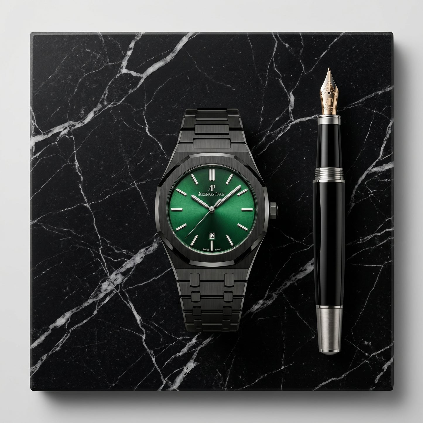 AP Royal Oak Black & Green Watch