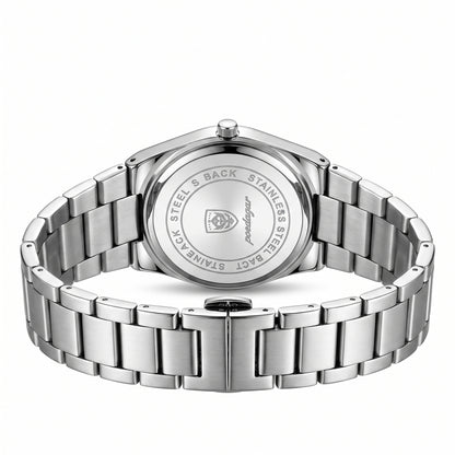 Poedagar Integrated Stainless Steel Day-Date Watch